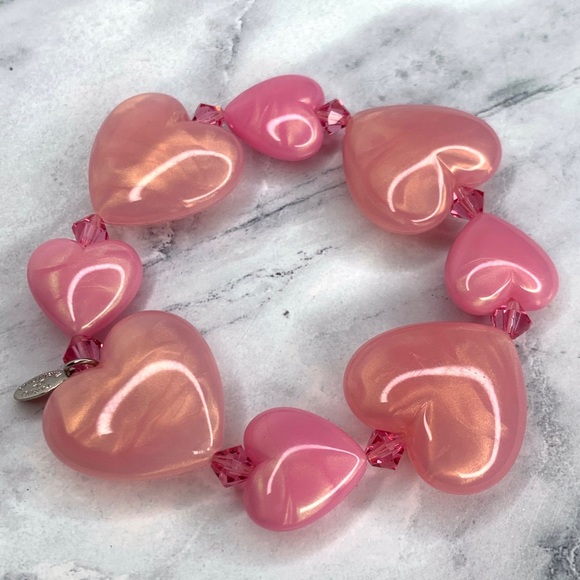 Tarina Tarantino Classic Lucite Heart Bracelet